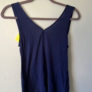 Eloise bark blue tank top, use over swimsuit or alone.